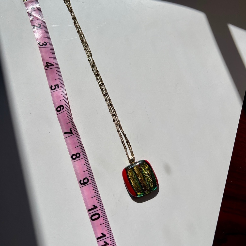 Glass multi-color necklace - Picture 6 of 6